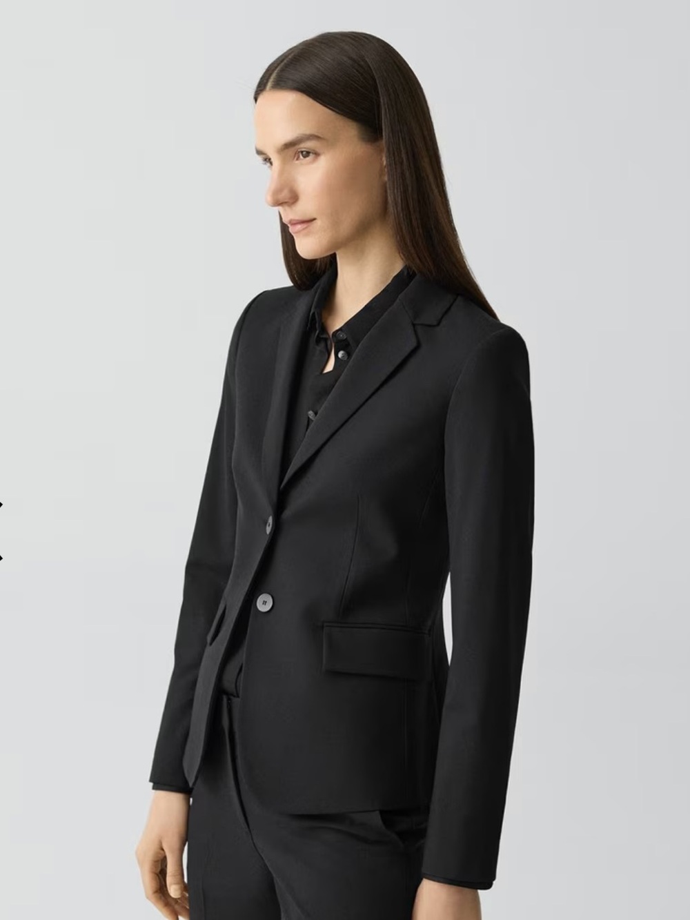 Theory Carissa Wool Blazer Tailored Career Minimalist Office Jacket